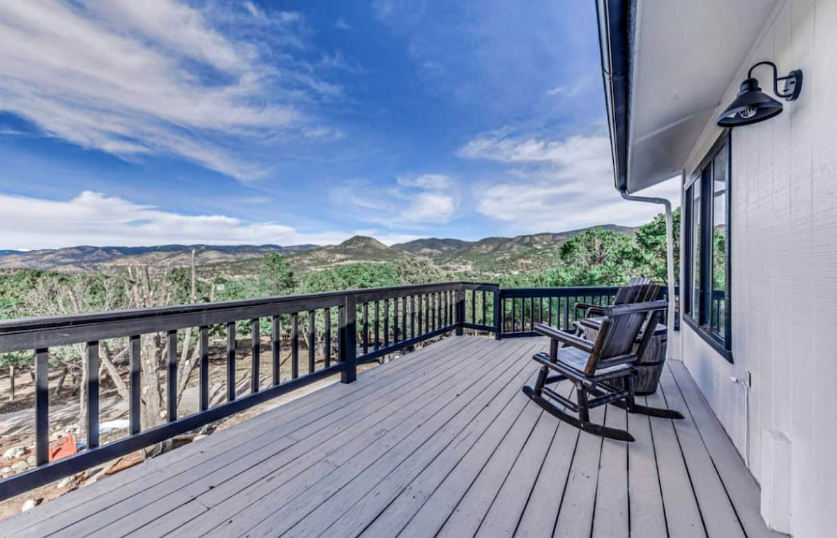 Rocking chairs on the wraparound deck